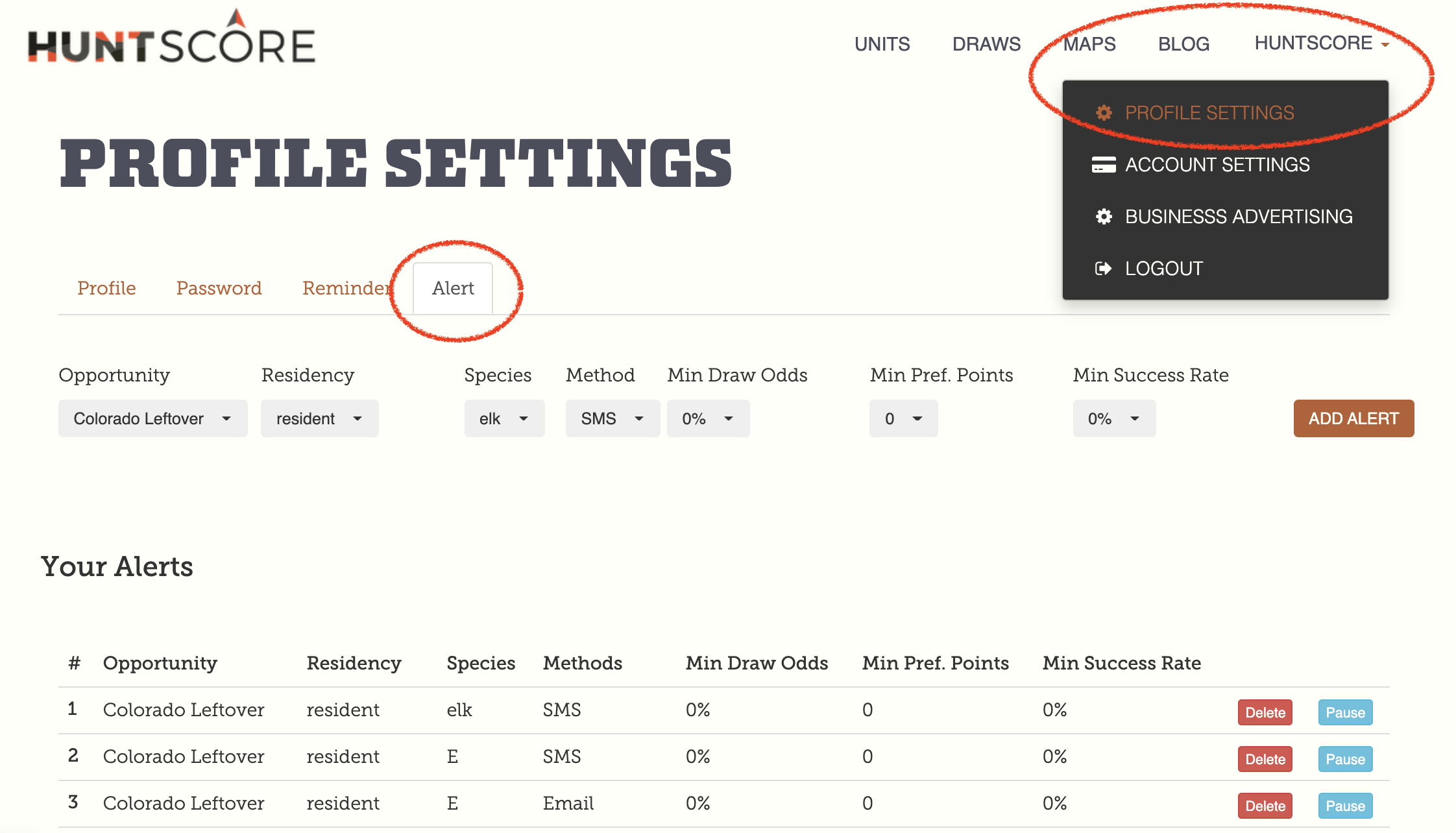 HuntScore Alerts Never Miss A Leftover Tag or Returned Tag Opportunity