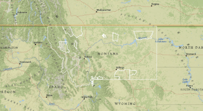Montana All Hunting Maps HuntScore - Montana Bison Hunt Areas